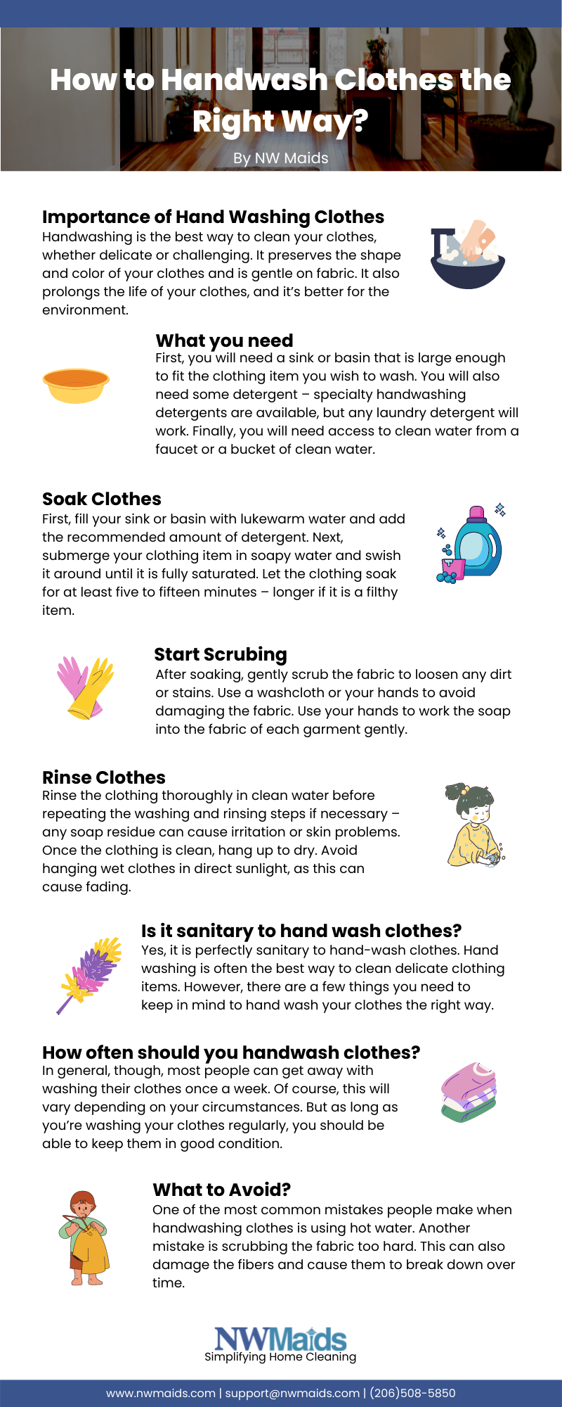 How to Handwash Clothes the Right Way?