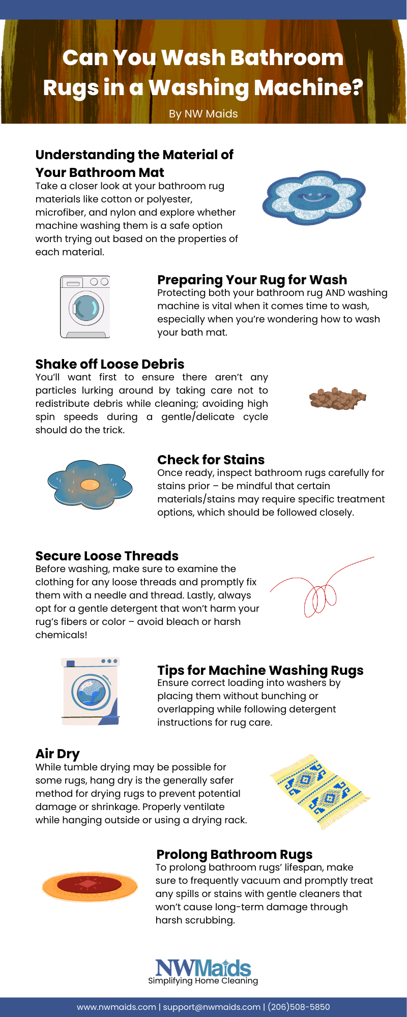 Can You Wash Bathroom Rugs in a Washing Machine? NW Maids