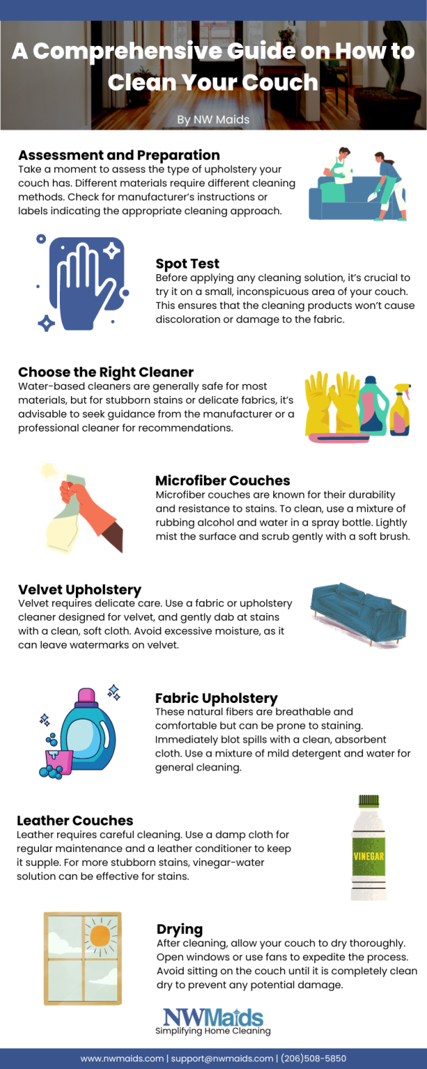 A Comprehensive Guide on How to Clean Your Couch NW Maids