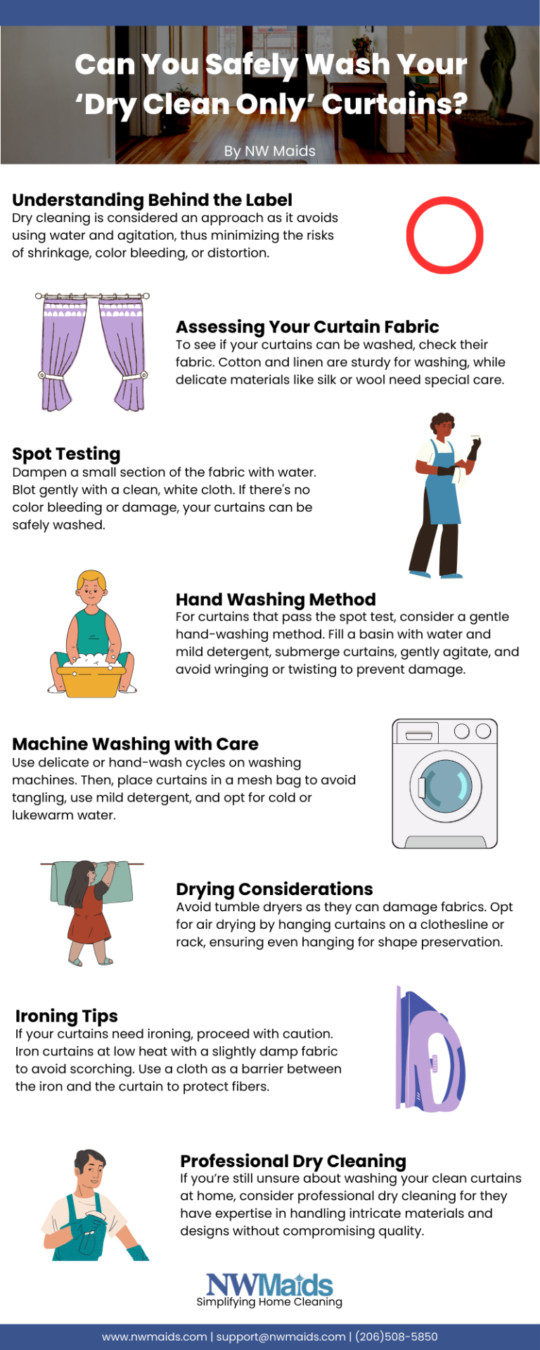 Can You Wash Your 'Dry Clean Only' Curtains? NW Maids